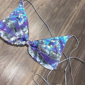 Y2k Sequin Butterfly bra top